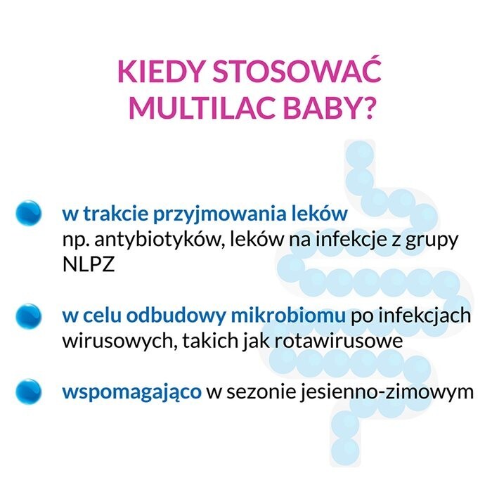 Multilac Baby Synbiotyk probiotyk + prebiotyk krople, 5 ml