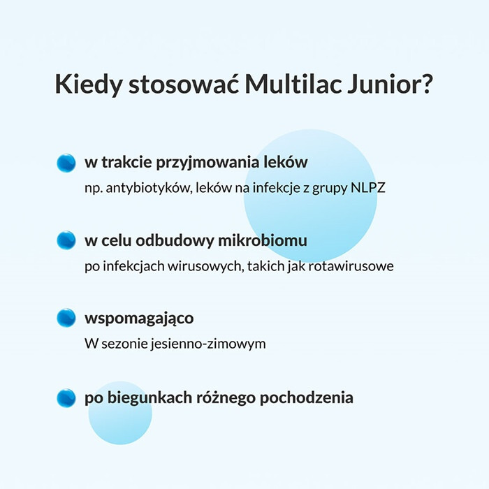Multilac Junior Synbiotyk probiotyk + prebiotyk czekoladki, 20 szt.