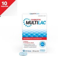 Multilac Synbiotyk kapsułki probiotyk + prebiotyk, 10 szt.