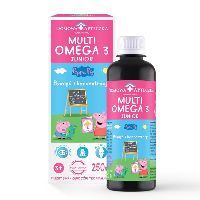 Multiomega 3 Junior płyn o smaku owoców tropikalnych, 250 ml