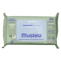 Mustela Chusteczki oczyszczające kompostowalne, 60 szt.