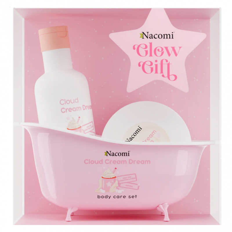 Nacomi Cloud Cream Dream Zestaw (żel pod prysznic, 300 ml + masło do ciała, 100 ml), 1 szt.