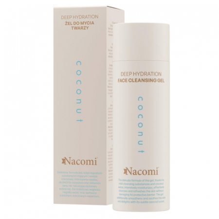 Nacomi Deep hydration Żel do mycia twarzy Coconut, 140 ml