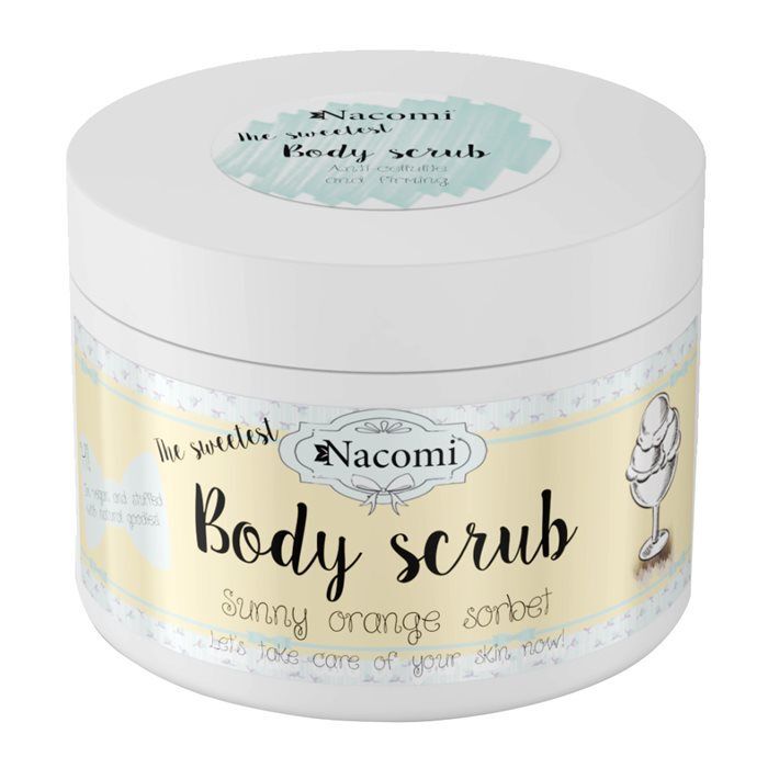 Nacomi peeling cukrowy do ciała, pomarańczowy sorbet, 200 g