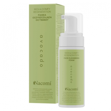 Nacomi Rich & Comfy Regeneration Pianka oczyszczająca do twarzy Awocado, 150 ml