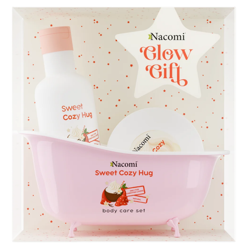 Nacomi Sweet Cozy Hug Zestaw (żel pod prysznic, 300 ml + masło do ciała, 100 ml), 1 szt.
