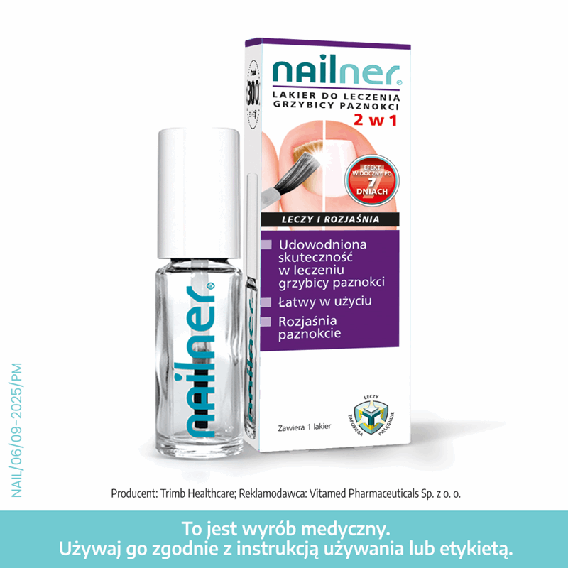 Nailner lakier 2w1 5 ml