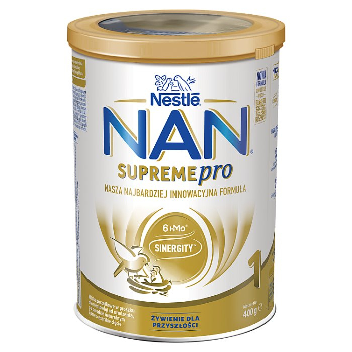 Nan Supreme Pro 1 HMO mleko początkowe dla niemowląt od urodzenia, 400 g