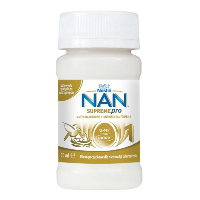 Nan Supreme Pro 1 mleko początkowe dla niemowląt od urodzenia, 70 ml