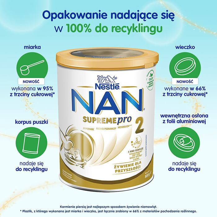 NAN Supreme PRO 2 mleko następne dla niemowląt powyżej 6 miesiąca, 800g