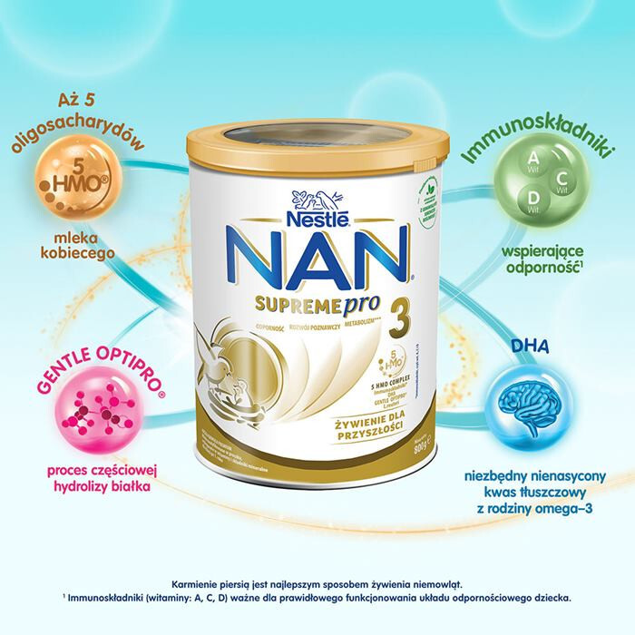 Nan SupremePro 3 produkt na bazie mleka dla dzieci po 1. roku, 800 g