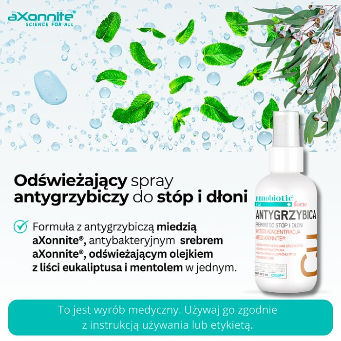 Nanobiotic Med Copper Antygrzybica Forte z miedzią do stóp i dłoni, 75 ml