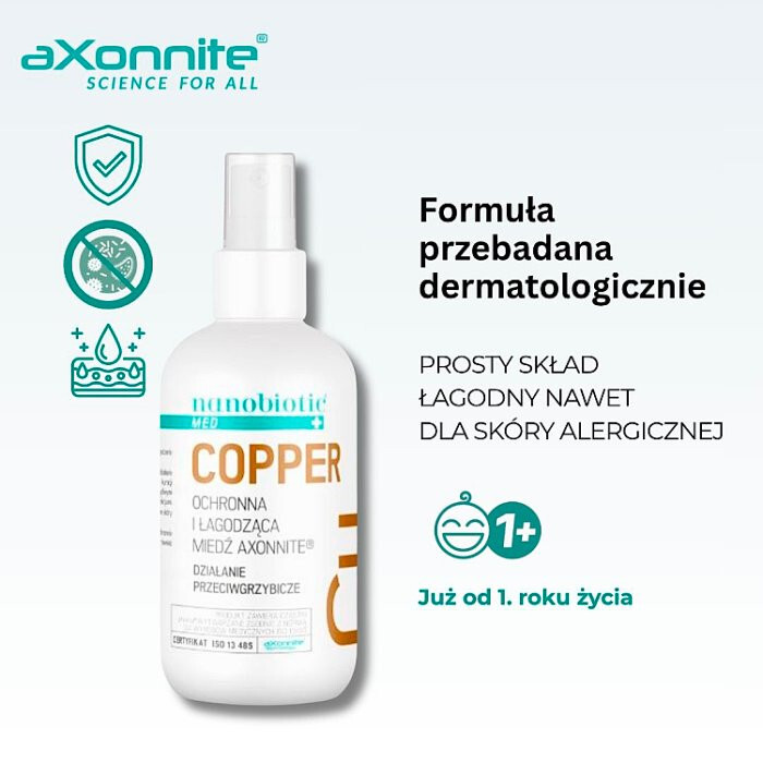 Nanobiotic Med Copper preparat przeciwgrzybiczny z miedzią, 150 ml