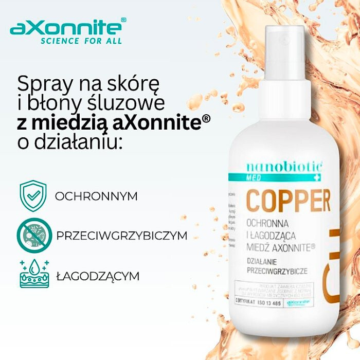 Nanobiotic Med Copper preparat przeciwgrzybiczny z miedzią, 150 ml