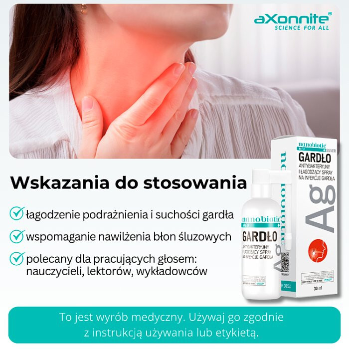 Nanobiotic Med Silver Gardło 30 ml