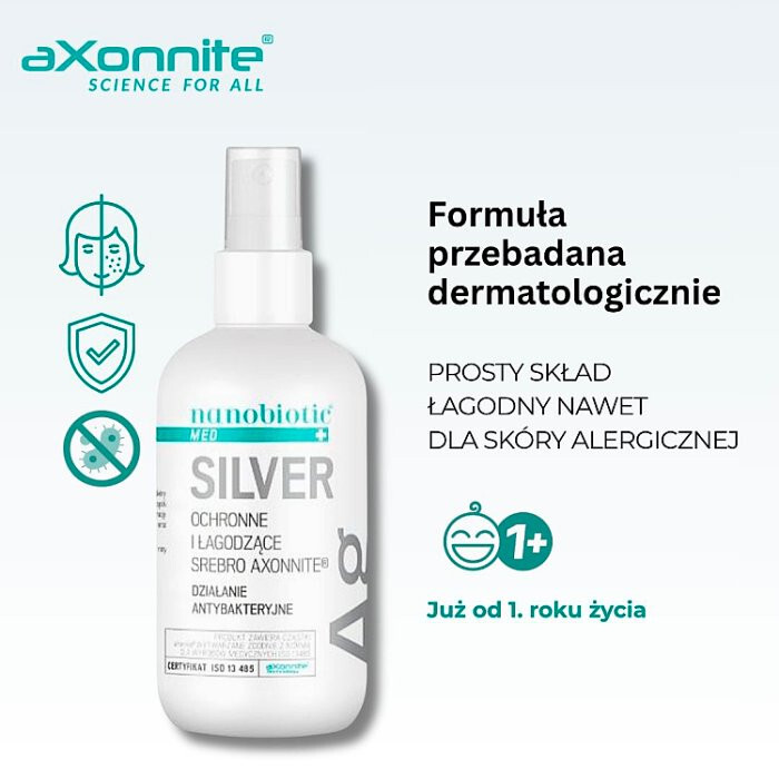 Nanobiotic Med Silver spray na podrażnienia i rany skóry, 150 ml