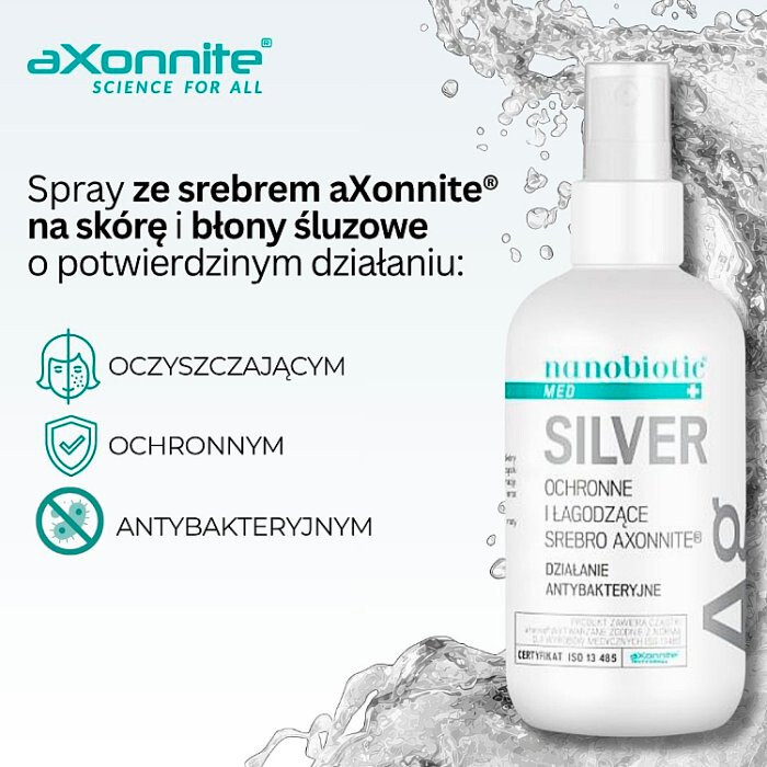 Nanobiotic Med Silver spray na podrażnienia i rany skóry, 150 ml
