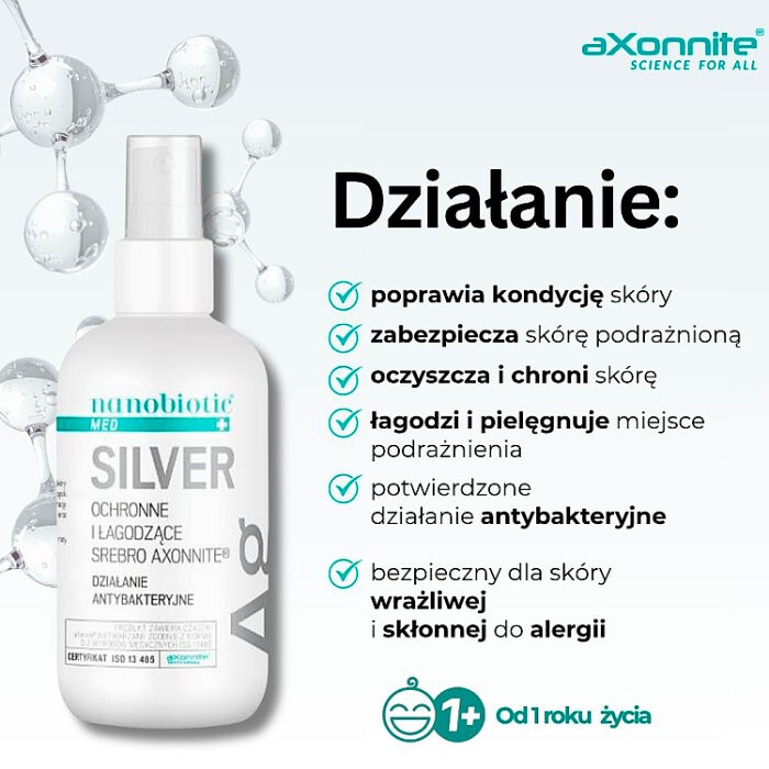 Nanobiotic Med Silver spray na podrażnienia i rany skóry, 150 ml