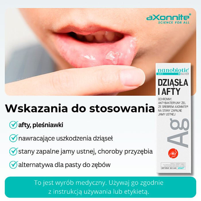 Nanobiotic Med Silver żel na dziąsła i afty ze srebrem, 15 ml