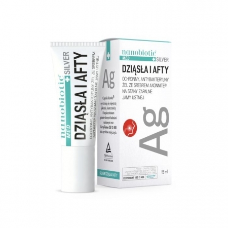 Nanobiotic Med Silver żel na dziąsła i afty ze srebrem, 15 ml