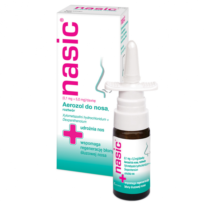 Nasic (0,1 mg + 5,0 mg)/dawkę aerozol do nosa, 10 ml