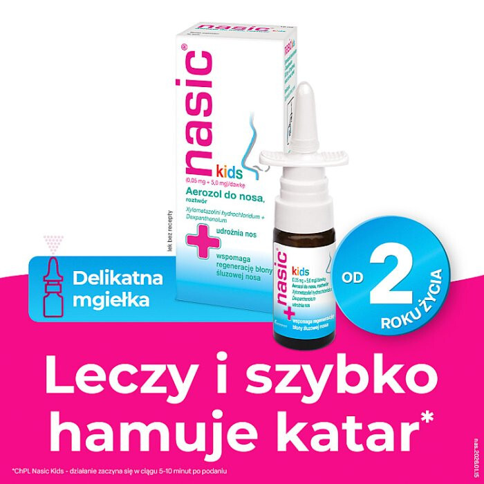 Nasic Kids (0,05 mg + 5,0 mg)/dawkę aerozol do nosa , 10 ml