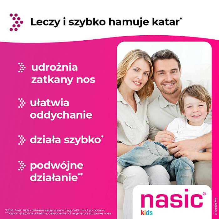 Nasic Kids (0,05 mg + 5,0 mg)/dawkę aerozol do nosa , 10 ml