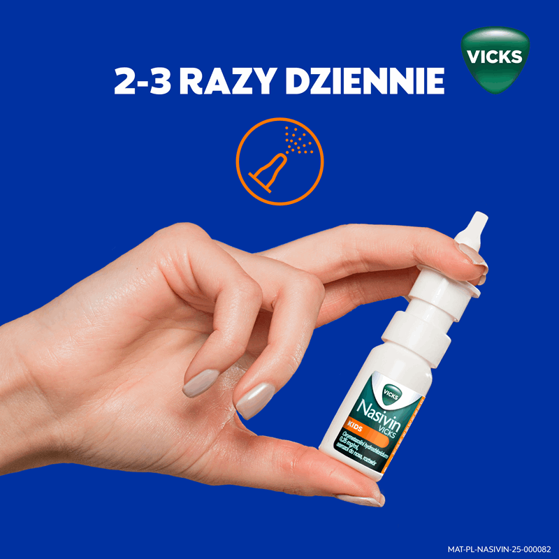 Nasivin Vicks Kids 0,25 mg/ml aerozol do nosa, 10 ml