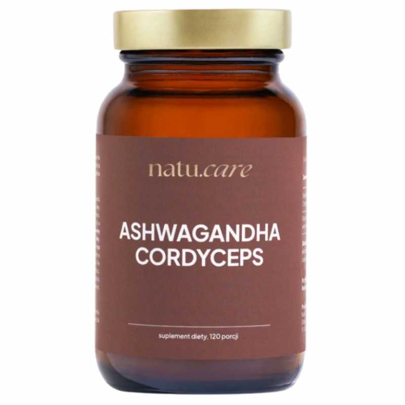 Natu.Care Ashwagandha & Cordyceps proszek, 120 porcji