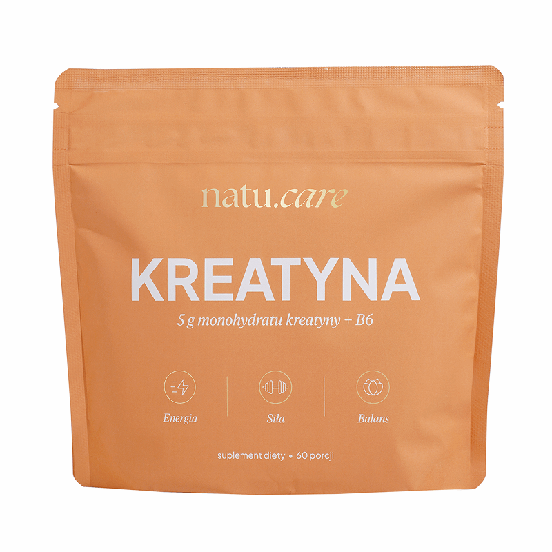 Natu.Care Kreatyna + B6 proszek o smaku mango-marakuja, 372 g