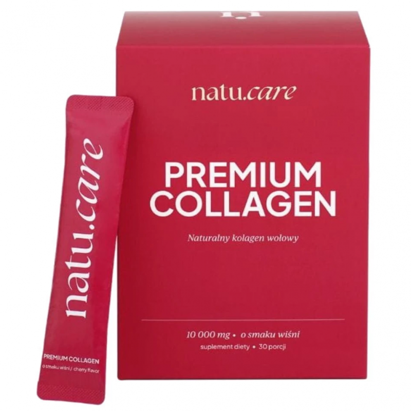 Natu.Care Premium Collagen 10 000 saszetki z kolagenem o smaku wiśniowym, 30 szt.