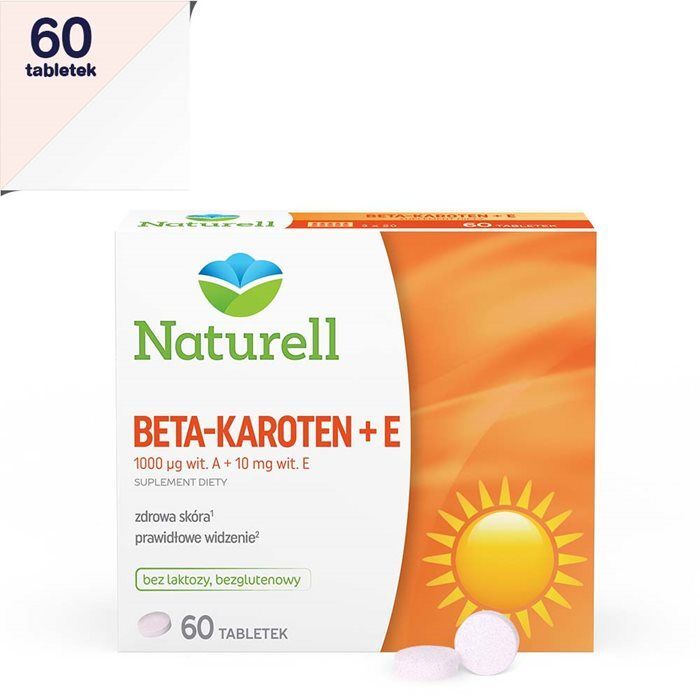Naturell Beta-karoten + E tabletki, 60 szt.