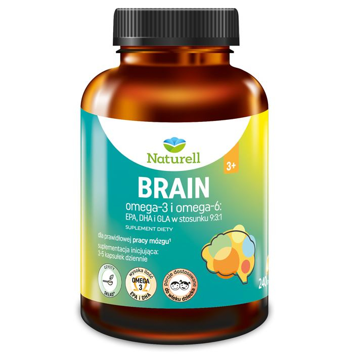 Naturell Brain kapsułki na koncentrację i pamięć, 240 szt.