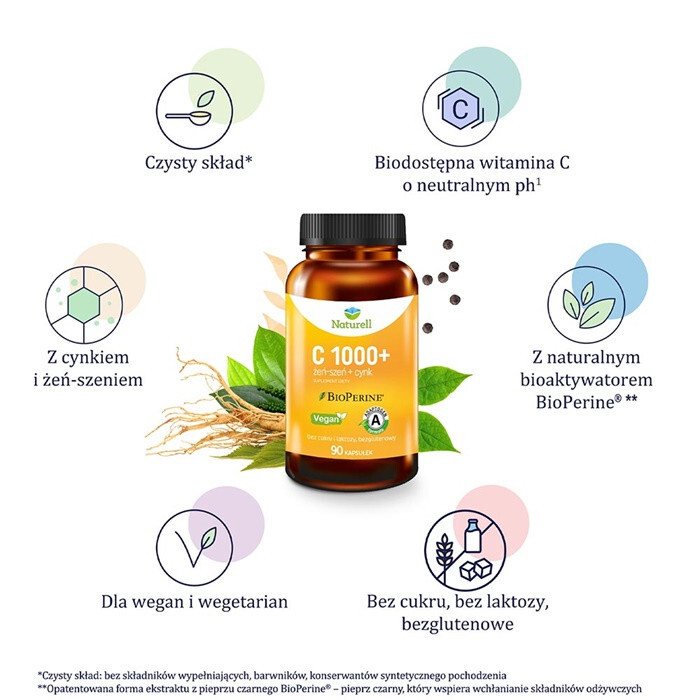 Naturell C 1000+ kapsułki na odporność, 90 szt.