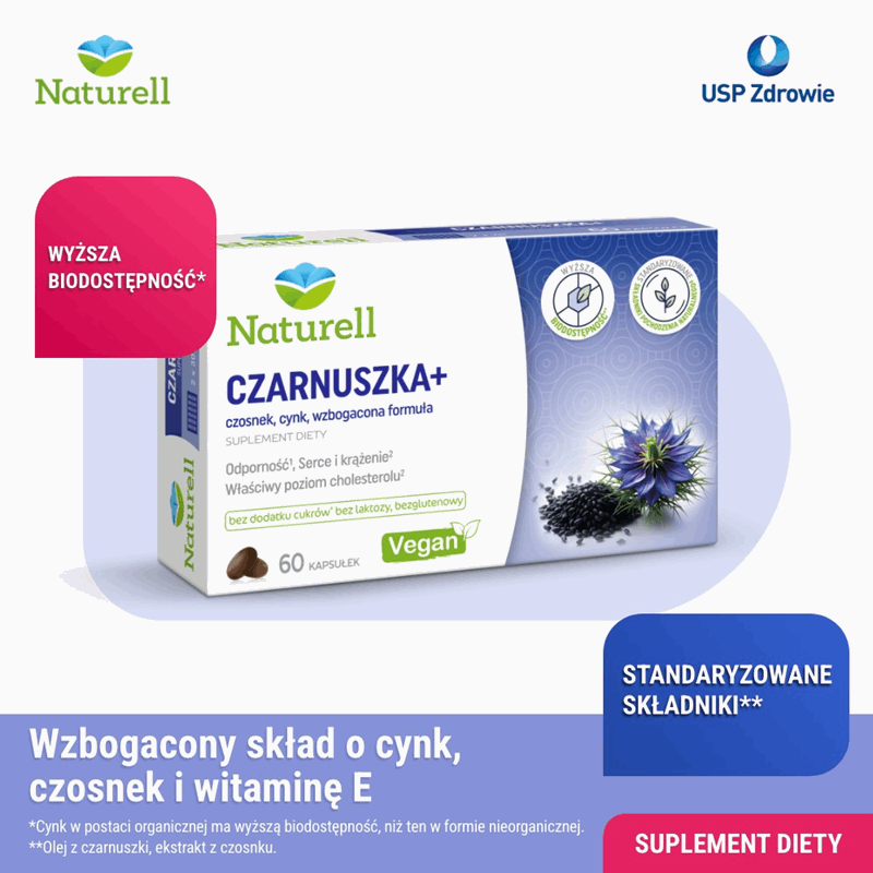 Naturell Czarnuszka+ kapsułki, 60 szt.