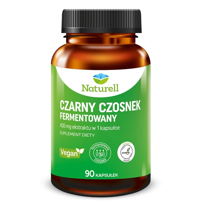 Naturell Czarny Czosnek Fermentowany kapsułki na odporność, 90 szt.