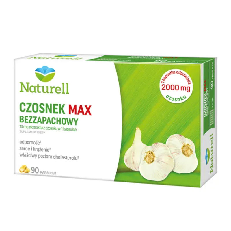 Naturell Czosnek Max bezzapachowy kapsułki, 90 szt.