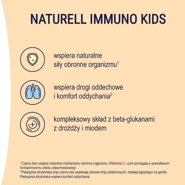 NATURELL Immuno Kids 10 saszetek z proszkiem do sporządzenia roztworu