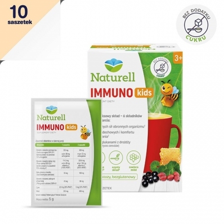 NATURELL Immuno Kids 10 saszetek z proszkiem do sporządzenia roztworu
