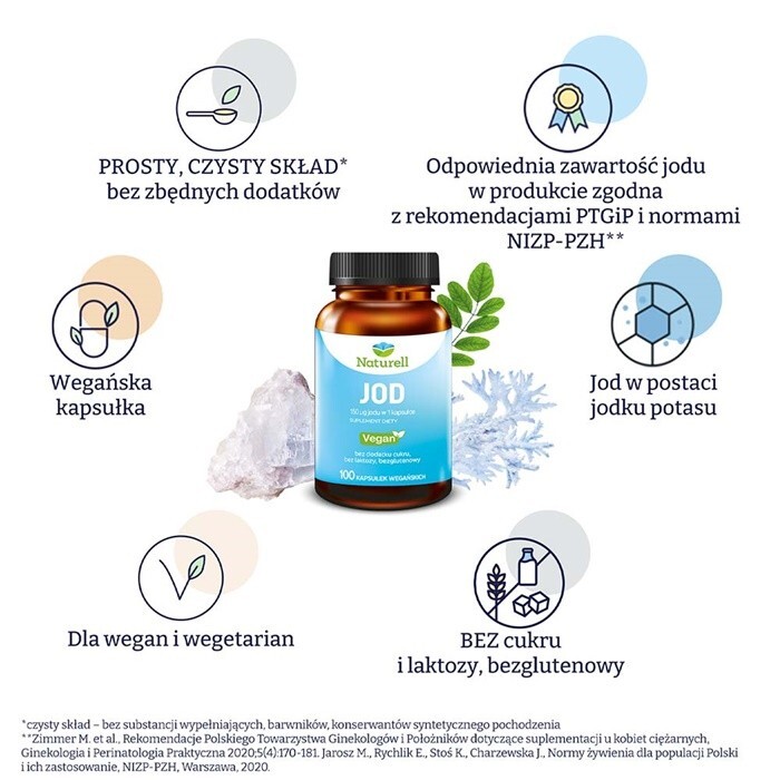 Naturell Jod kapsułki dla wegan, 100 szt.