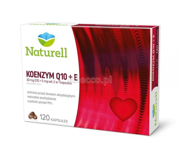 Naturell Koenzym Q10 30 mg + Witamina E 5 mg kapsułki, 120 szt.