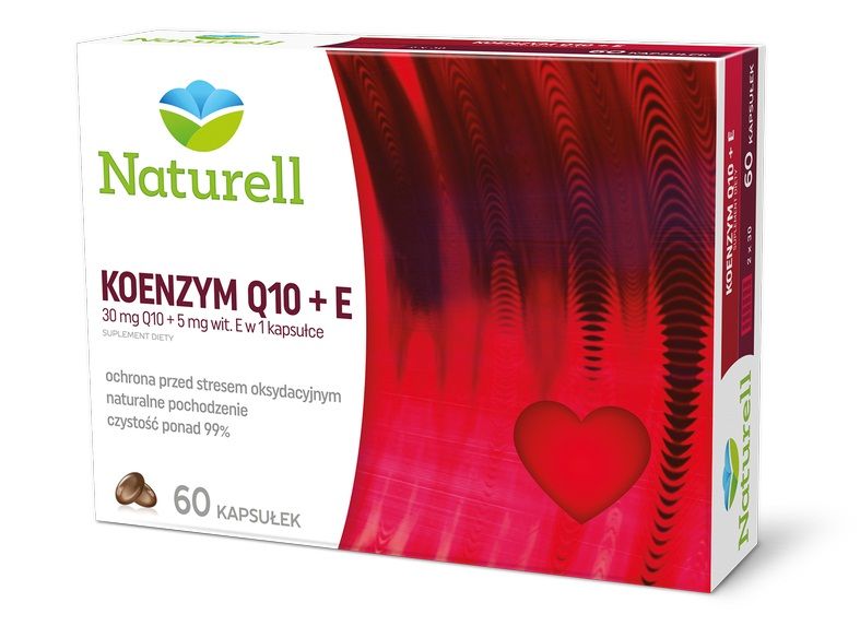 Naturell Koenzym Q10 30 mg + Witamina E 5 mg kapsułki, 60 szt.