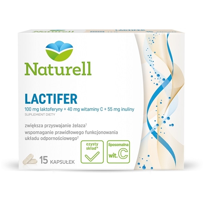 Naturell Lactifer kapsułki na odporność zwiększające przyswajanie żelaza, 15 szt.