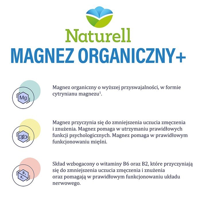 NATURELL Magnez organiczny+ 50 kapsułek