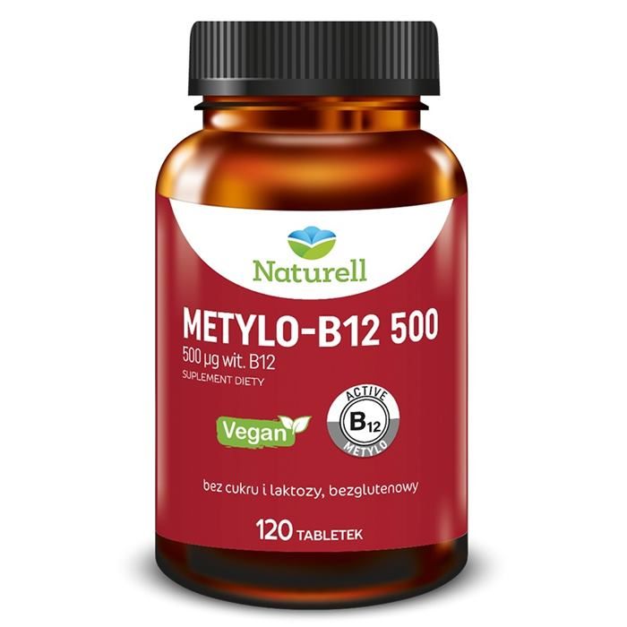 Naturell Metylo-B12 tabletki na niedobór witaminy B12, 120 szt.