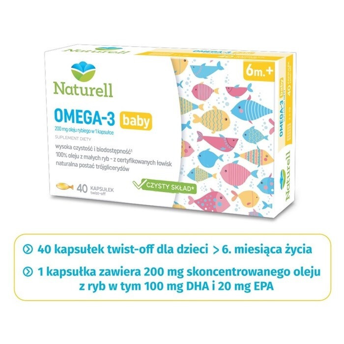NATURELL Omega-3 Baby 40 kapsułek