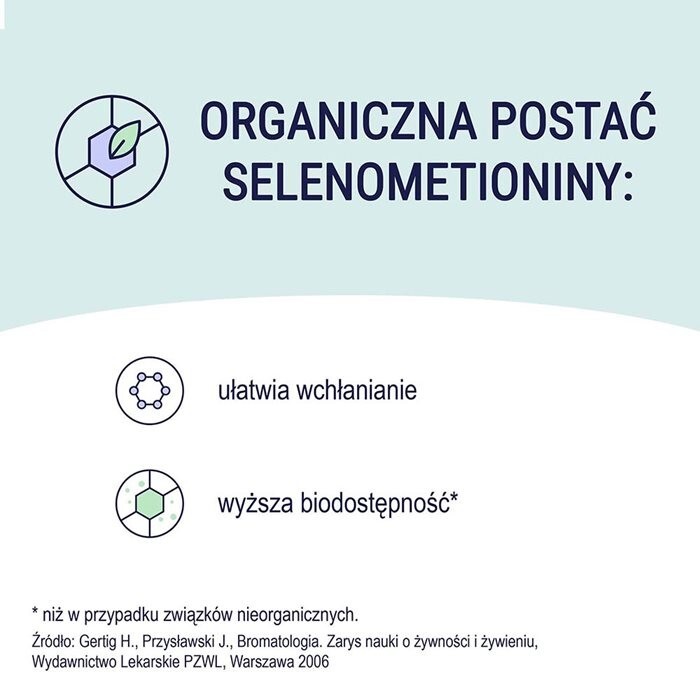 Naturell Selen Organiczny + E tabletki do rozgryzania i żucia, 60 szt.