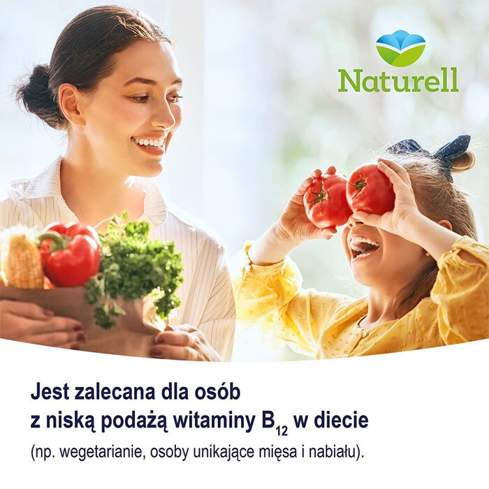 Naturell Witamina B12 Forte tabletki do rozgryzania i żucia, 60 szt.