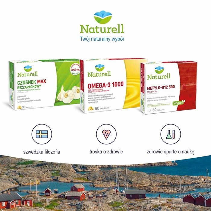 Naturell Witamina D 2000+ kapsułki z kurkumą i imbirem, 60 szt.