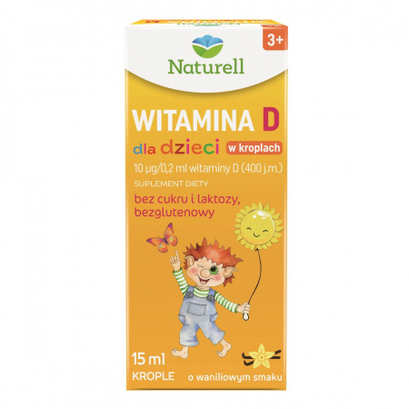 Naturell Witamina D dla dzieci w kroplach, 15 ml